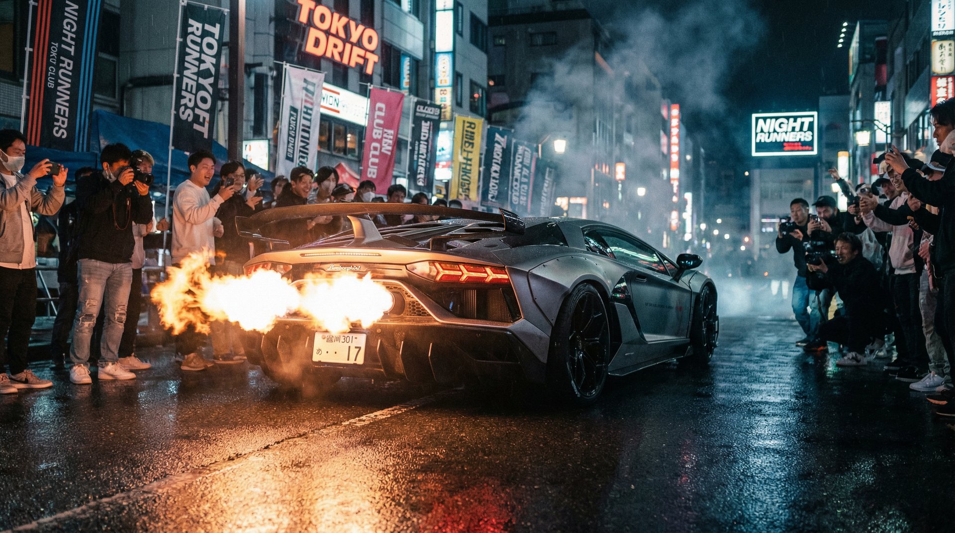 抖音风超跑排气改装视频